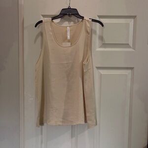 Women's Cream Sleeveless Top